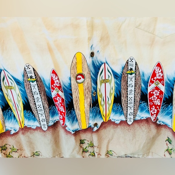 Winnie Fashion Shirt Mens 3XL Short Sleeve Button Front Hawaiian Surfboard Beach - Picture 3 of 4